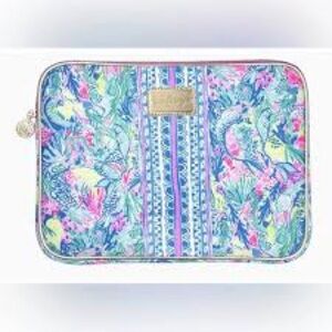 Lilly Pulitzer Vibrant Blue and Pink Mermaid Cove Lap Top Tablet Case